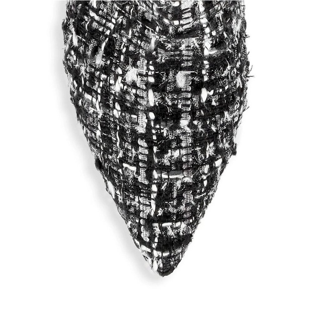 NEW  L'AGENCE Women's EU 40 (US 9-9.5) Aimee Tweed Booties, Black Metallic Tweed - Picture 6 of 6